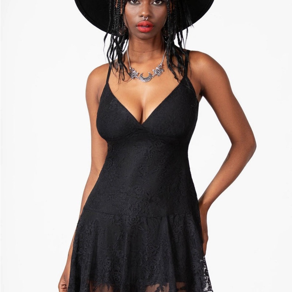 Killstar Gothic Black Lace Top